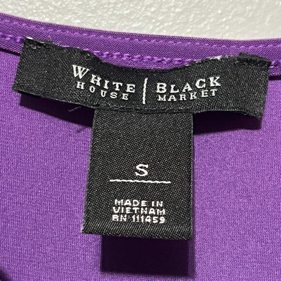 White House Black Market Womens Ruffle Tank Size S Purple Fairycore Whimsical - Picture 5 of 5